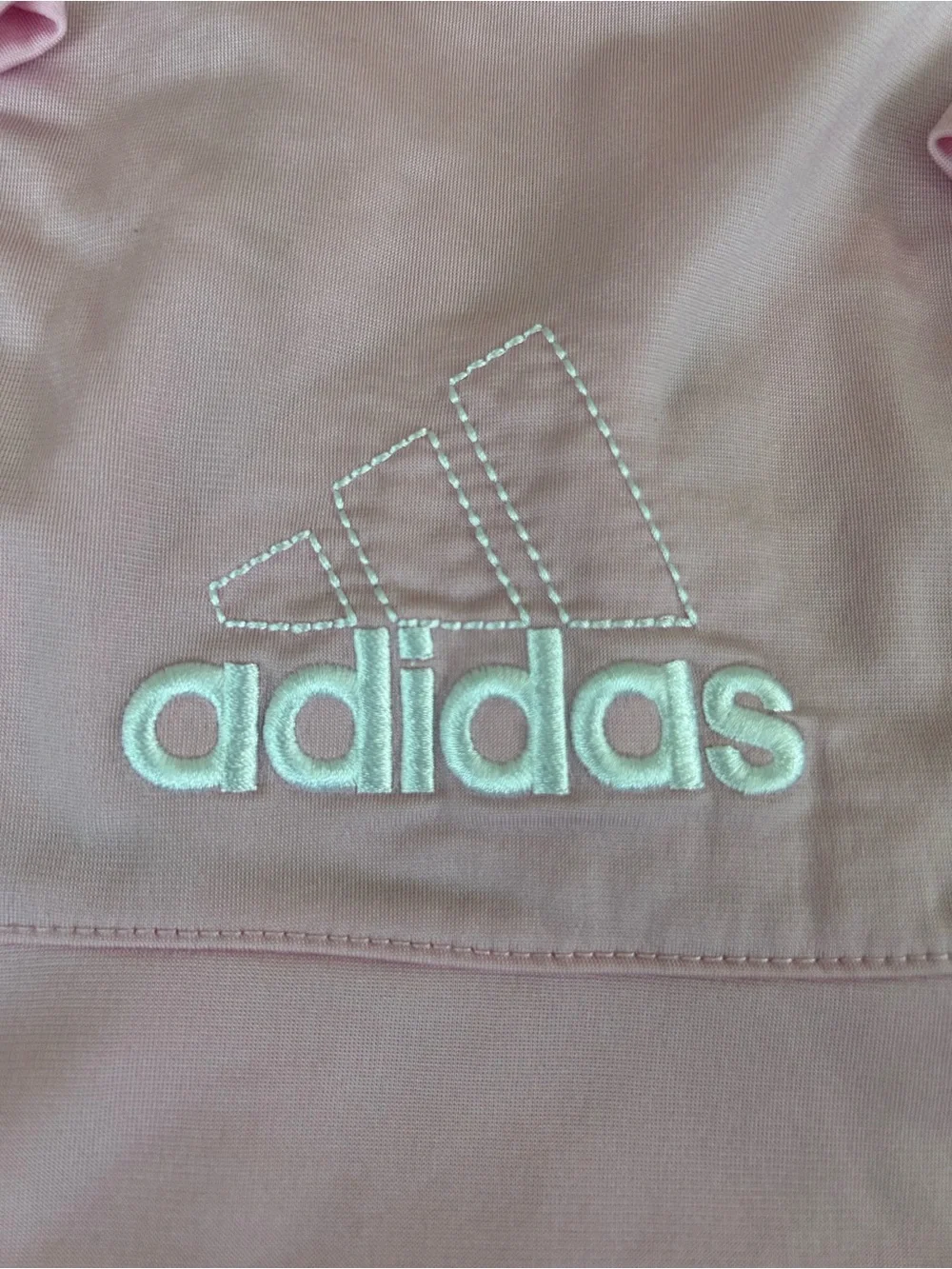 adidas Light Pink Jacket with White Logo